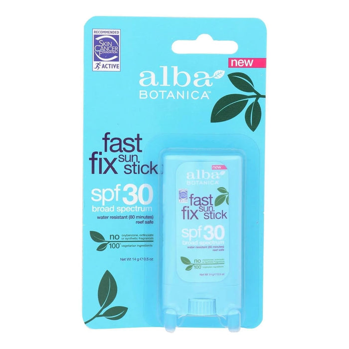 Alba Botanica  Fast Fix Sun Stick Spf 30  1 Each  0.5 Oz