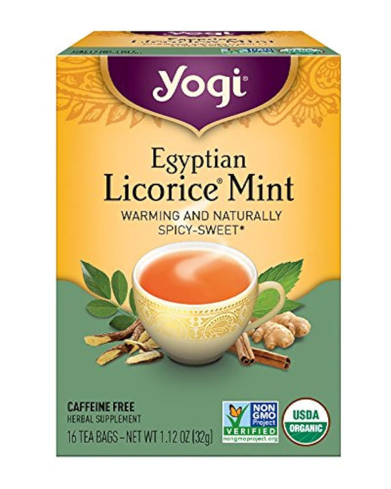 Yogi  Egyptian Licorice Mint Herbal Supplement  16 Ct