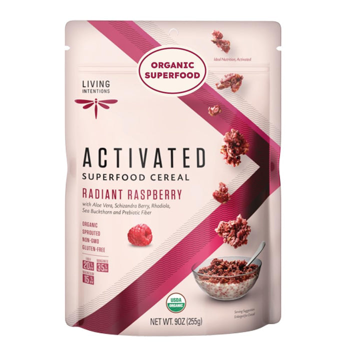 Living Intentions  Organic Activated Superfood Cereal Radiant Raspberry   9 Oz