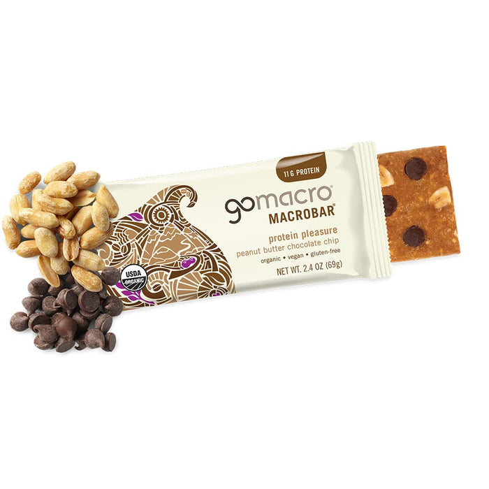 Gomacro  Organic Macrobar Peanut Butter Chocolate Chip   2.5 Oz