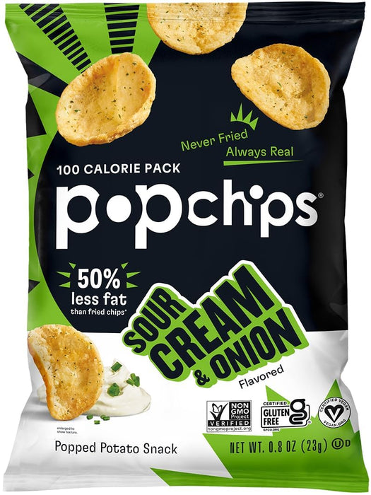 Popchips  Popped Chip Snack  Potato Sour Cream And Onion  .8 Oz