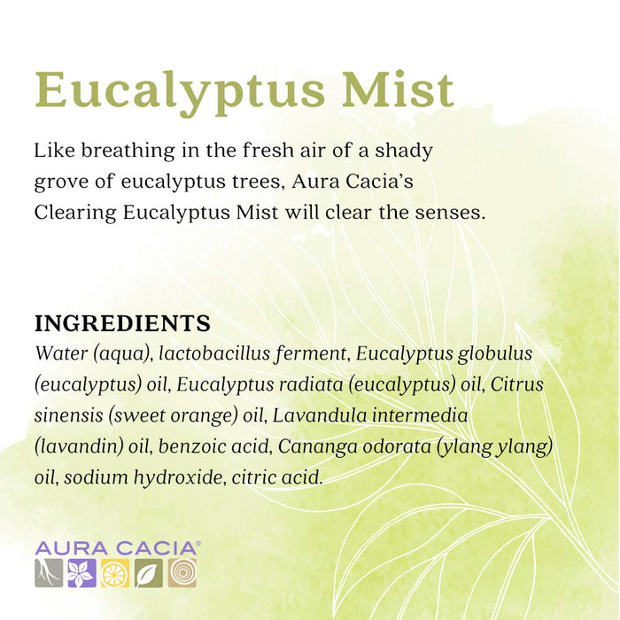 Aura Cacia Aromatherapy Mist Clearing Eucalyptus 1 Each 4 Oz