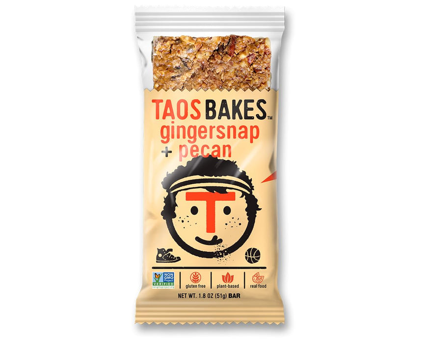 Taos Bakes  Gingersnap And Pecan Perfect 10 Bar   1.8 Oz