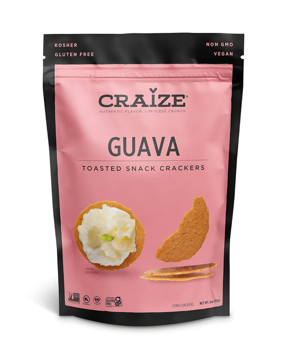 Craize  Toasted Corn Crackers  Guava  4 Oz