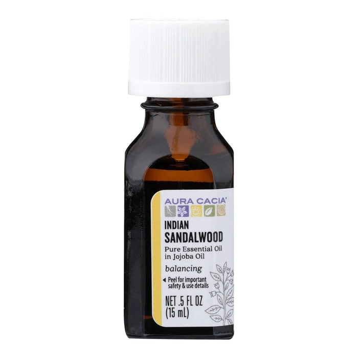 Aura Cacia  Indian Sandalwood Essential Oil  1 Each  0.5 Oz