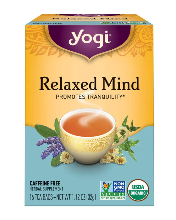 Yogi  Relaxed Mind Herbal Tea Caffeine Free 1 Tea Bags  16 Bag