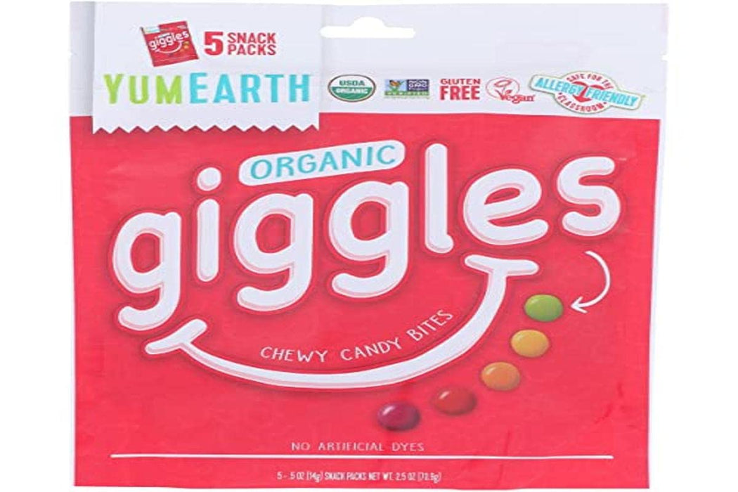 YumEarth Organic Chewy Giggles Candy Bag 2.5 oz