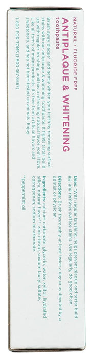 TOMS OF MAINE Whitening Peppermint Toothpaste 4.5 OZ