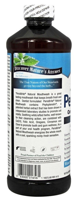 Nature S Answer  Periowash Mouthwash Alcohol Free Winter Mint  1 Each  16 Oz