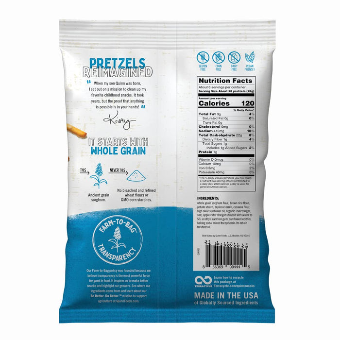 Quinn  Pretzels Classic Sea Salt  5.6 Oz