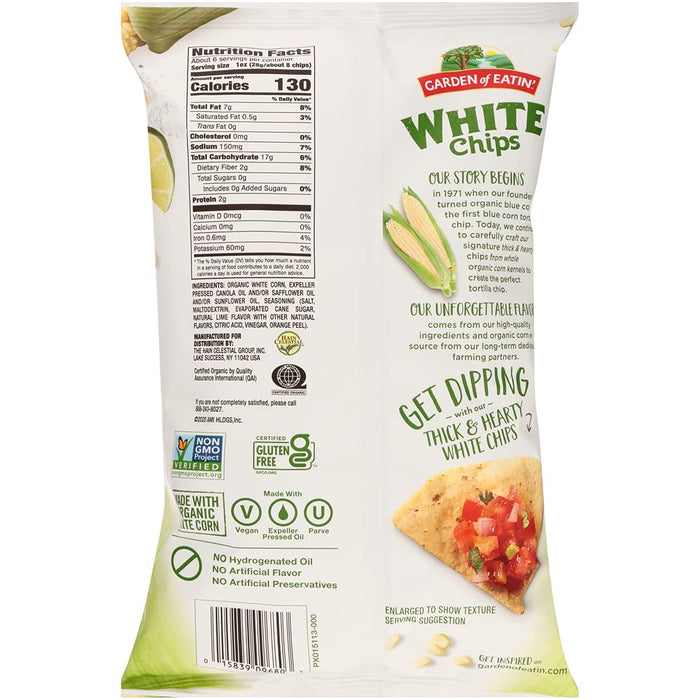 Garden Of Eatin'  White Corn Tortilla Chips With A Touch Of Lime  5.5 Oz