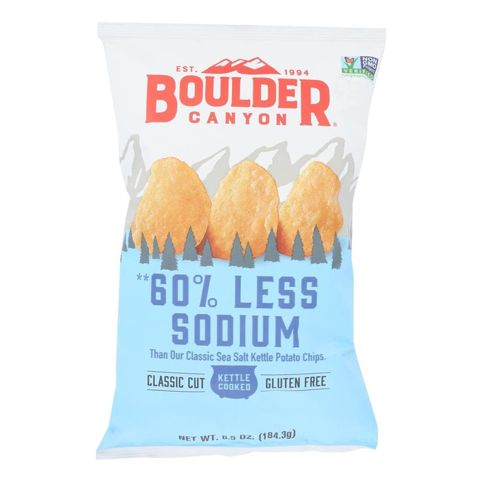 Boulder Canyon  Kettle Cooked Potato Chips 60% Lower Sodium  6.5 Oz