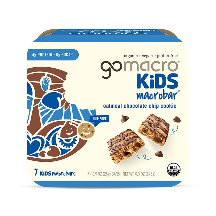 Gomacro  Organic Kids Macrobar Oatmeal Chocolate Chip Cookie   6.3 Oz