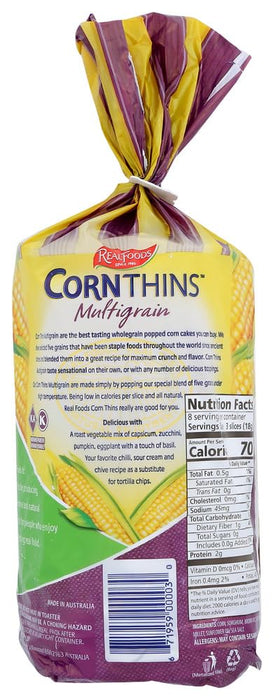 Real Foods  Organic Corn Thins Multigrain  5.3 Oz