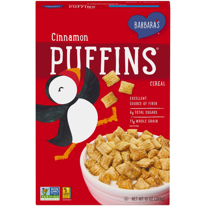 Barbara'S Bakery  Puffins Cereal Cinnamon Box   10 Oz