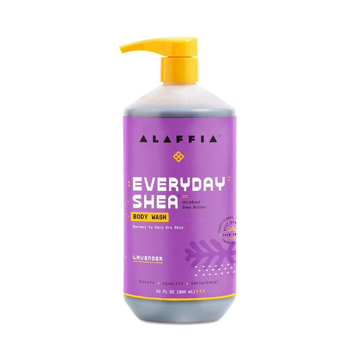 Alaffia  Everyday Shea Body Wash Lavender  1 Each  32 Oz