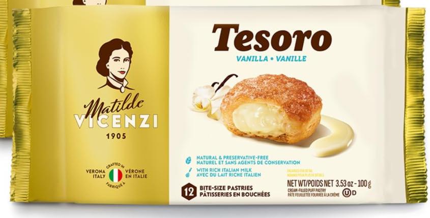 Vicenzi  Tesoro Vanilla Cream Cookies  3.53 Oz