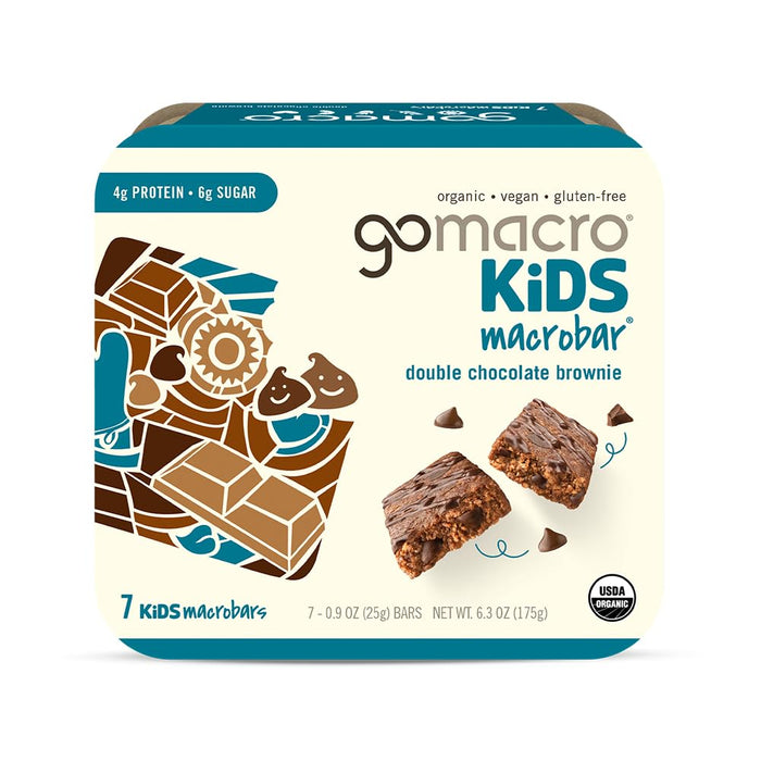 Gomacro  Organic Kids Macrobar Double Chocolate Brownie   6.3 Oz