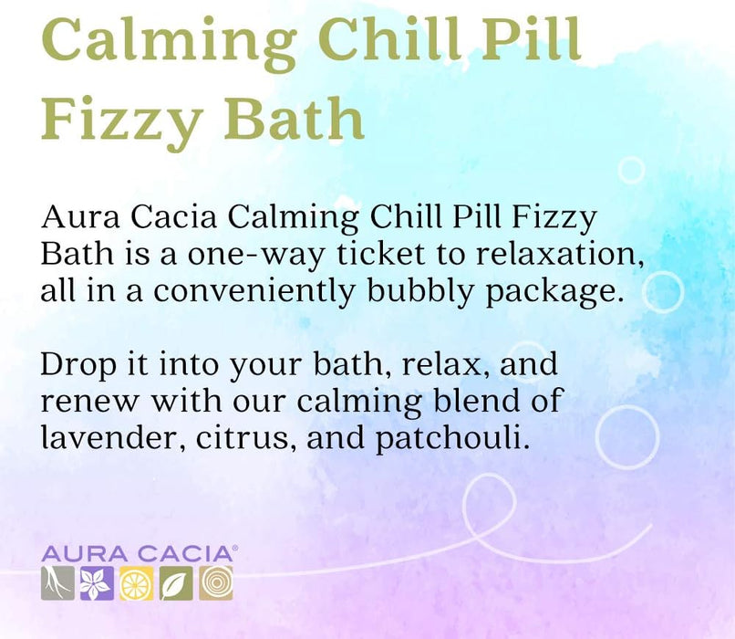 Aura Cacia Fizzy Bath Calming Chill Pill 2.5 Oz