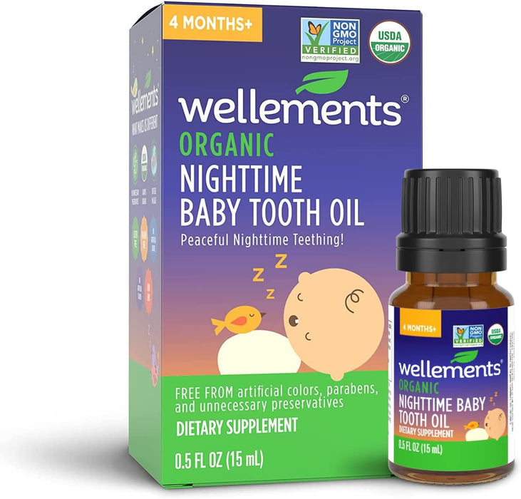 Wellements Organic Nighttime Baby Tooth Oil 0.5OZ