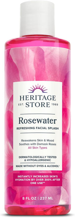 Heritage  Refreshing Facial Splash Rosewater  1 Each  8 Fl Oz