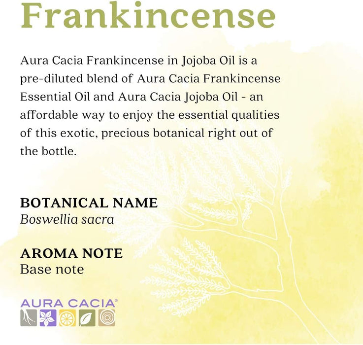 Aura Cacia  Frankincense In Jojoba Oil  1 Each  0.5 Oz