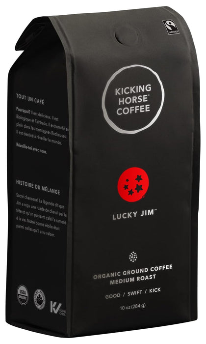 Kicking Horse Coffee Lucky Jim Medium Roast Organic Ground 10 OZ