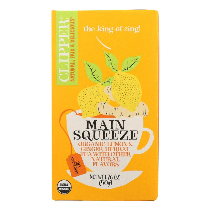 Clipper  Main Squeeze Ginger And Lemon Herbal Tea  20 Bag