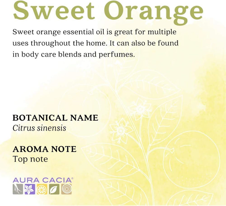 Aura Cacia  Sweet Orange Essential Oil   .5 Oz