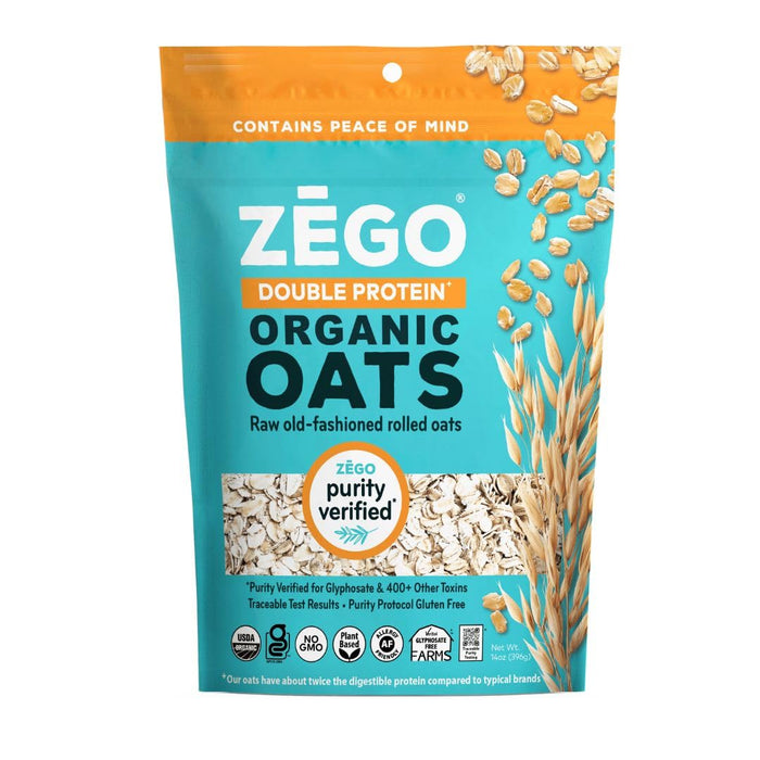 Zego  Organic Oats Double Protein Bag   14 Oz