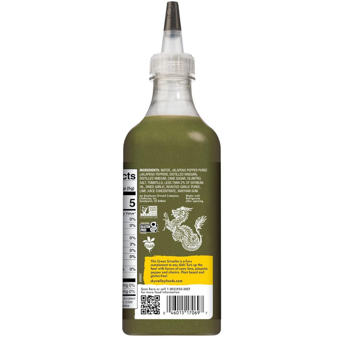 Sky Valley Green Sriracha Sauce 17.25 oz