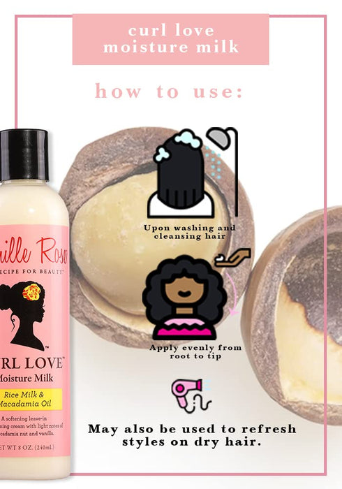 Camille Rose  Conditioner Curl Love Moist Milk Rice Milk & Macadamia Oil  1 Each  8 Oz