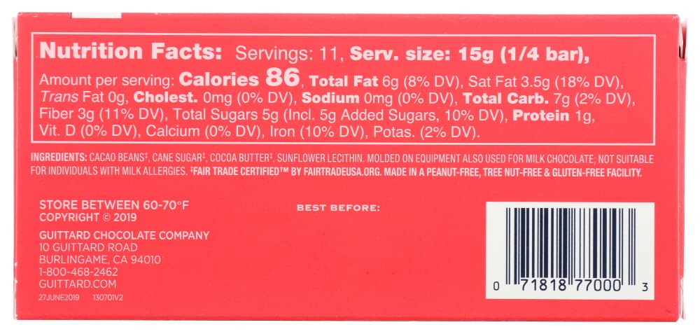 Guittard  Bittersweet Chocolate Gourmet Baking Bars  70% Cacao  Three Bars   3/2 Oz