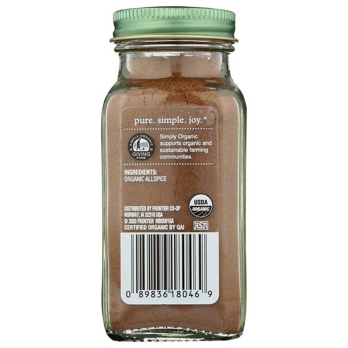 Simply Organic  Organic Allspice Ground  2.57 Oz