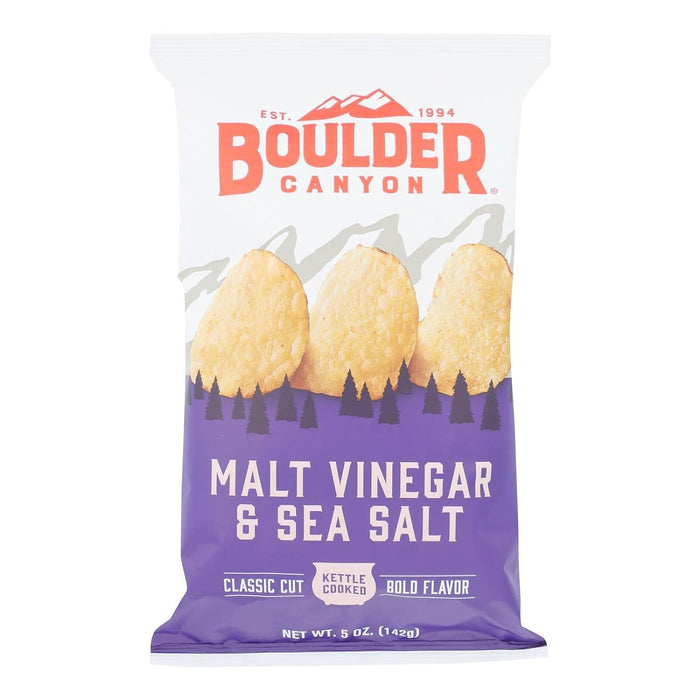 Boulder Canyon  Kettle Chips Malt Vinegar And Sea Salt  5 Oz