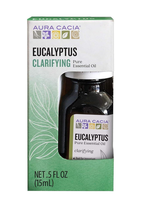 Aura Cacia  Pure Essential Oil Eucalyptus  1 Each  0.5 Oz