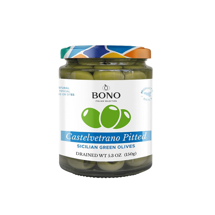 Bono Castelvetrano Sicilian Pitted Green Olives 5.3 oz