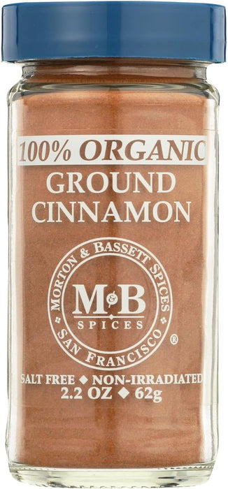 Morton & Bassett  And 100% Organic Ground Cinnamon  2.2 Oz