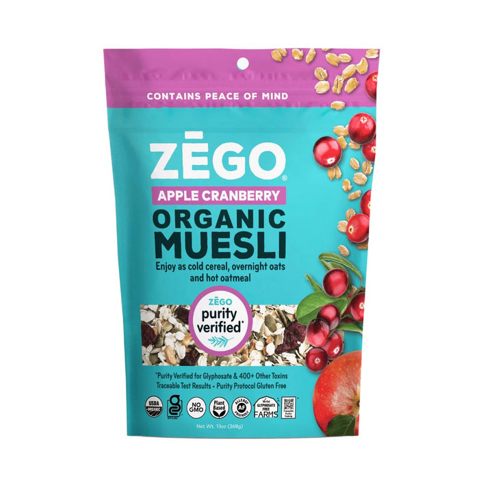 Zego  Organic Muesli Apple Cranberry Bag   13 Oz