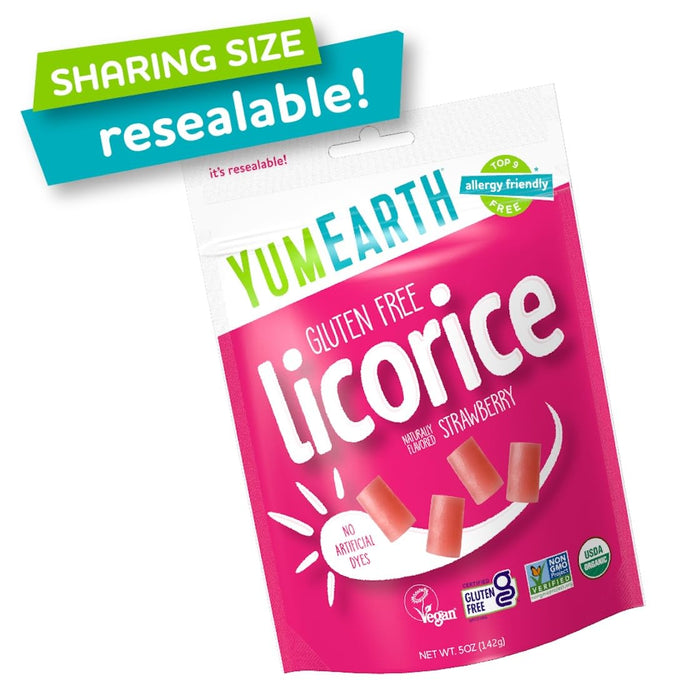 YumEarth Organic Gluten Free Strawberry Licorice Snack Packs 5 Oz