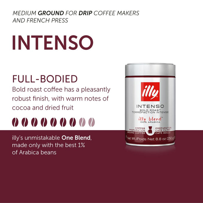 Illy Caffe  Drip Ground Dark Roast   8.8 oz