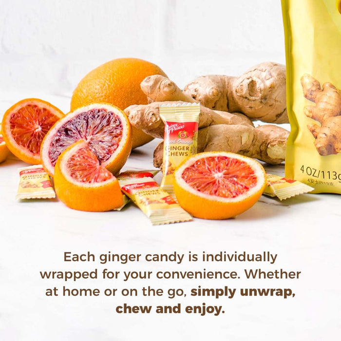 Prince Of Peace  Ginger Chews Blood Orange  1 Each  4 oz