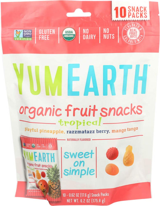 YumEarth Organic Tropical Fruit Snacks 6.2 oz