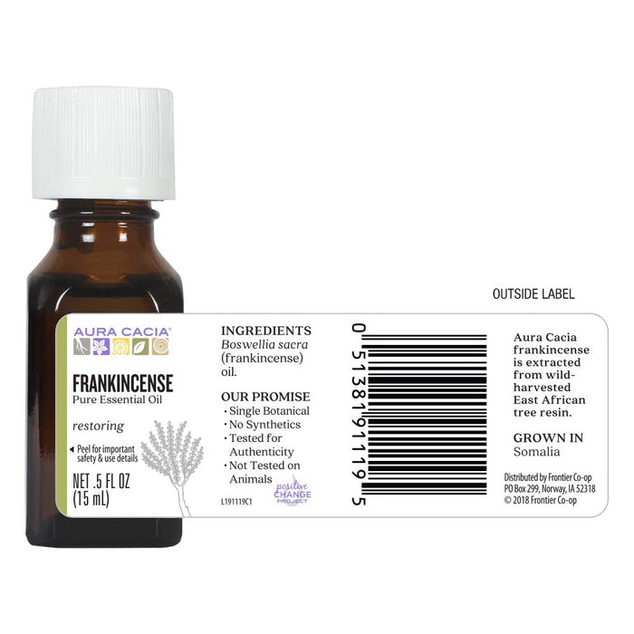 Aura Cacia  Pure Essential Oil Frankincense  1 Each  0.5 Oz