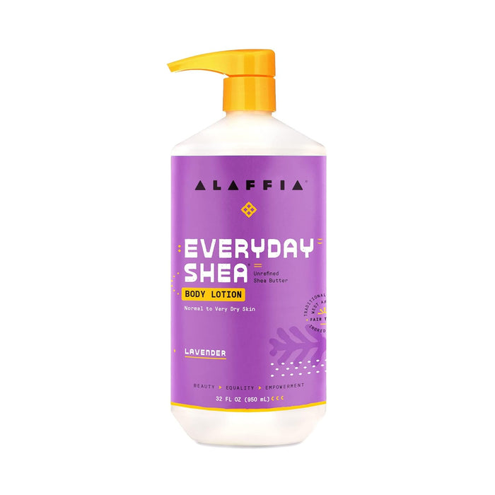 Alaffia  Everyday Shea Body Lotion Lavender  1 Each  32 Oz