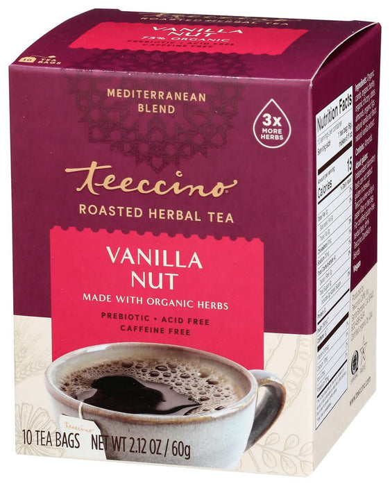 Teeccino  Herbal Coffee Vanilla Nut 10 Tea Bags  10 Bag