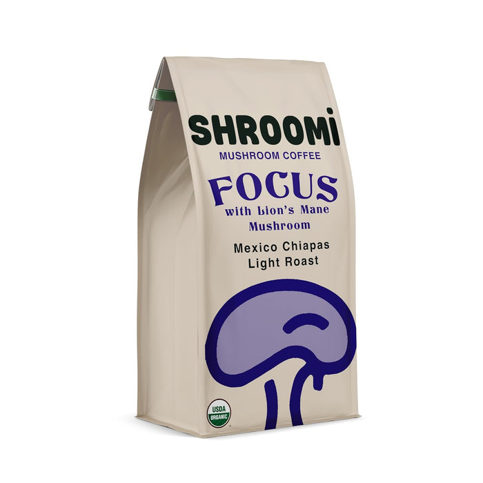 Shroomi Mushroom Coffee Light Roast Mexico Chiapas 12 OZ