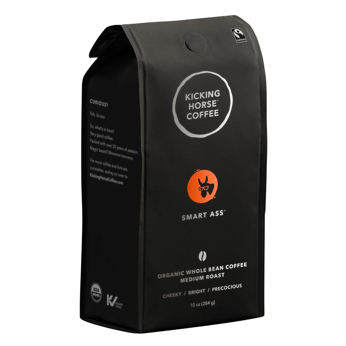 Kicking Horse  Organic Whole Bean Coffee Smart Ass   10 oz