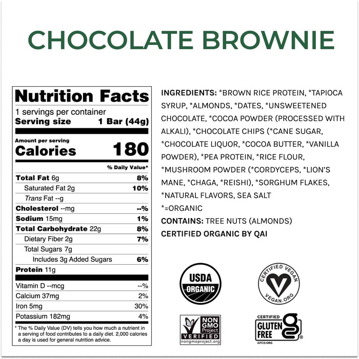 Balanced Tiger Bar Protein Chaga Chocolate Brownie 1.55 Oz