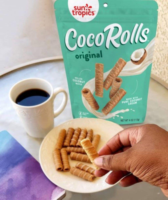 Sun Tropics  Coco Rolls Original Rolled Coconut Wafer  4 Oz